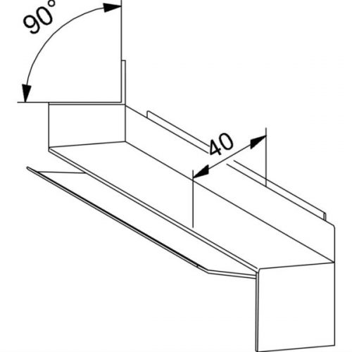 Stossverbinder Standard 25 mit Dichtteil Alu 90 Aussenecke Schnitt