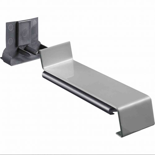 Stoßverbinder-Soft-mit-Dichtteil-Alu-gerader-Stoß-Weißaluminium-RAL-9006