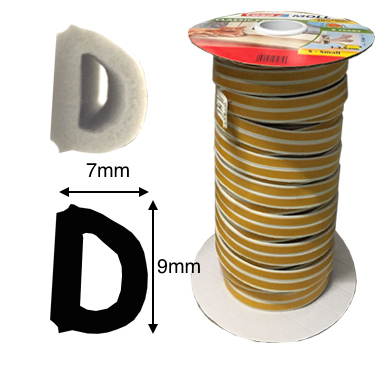 TESA - Gummidichtung für 3-7mm Fensterfuge