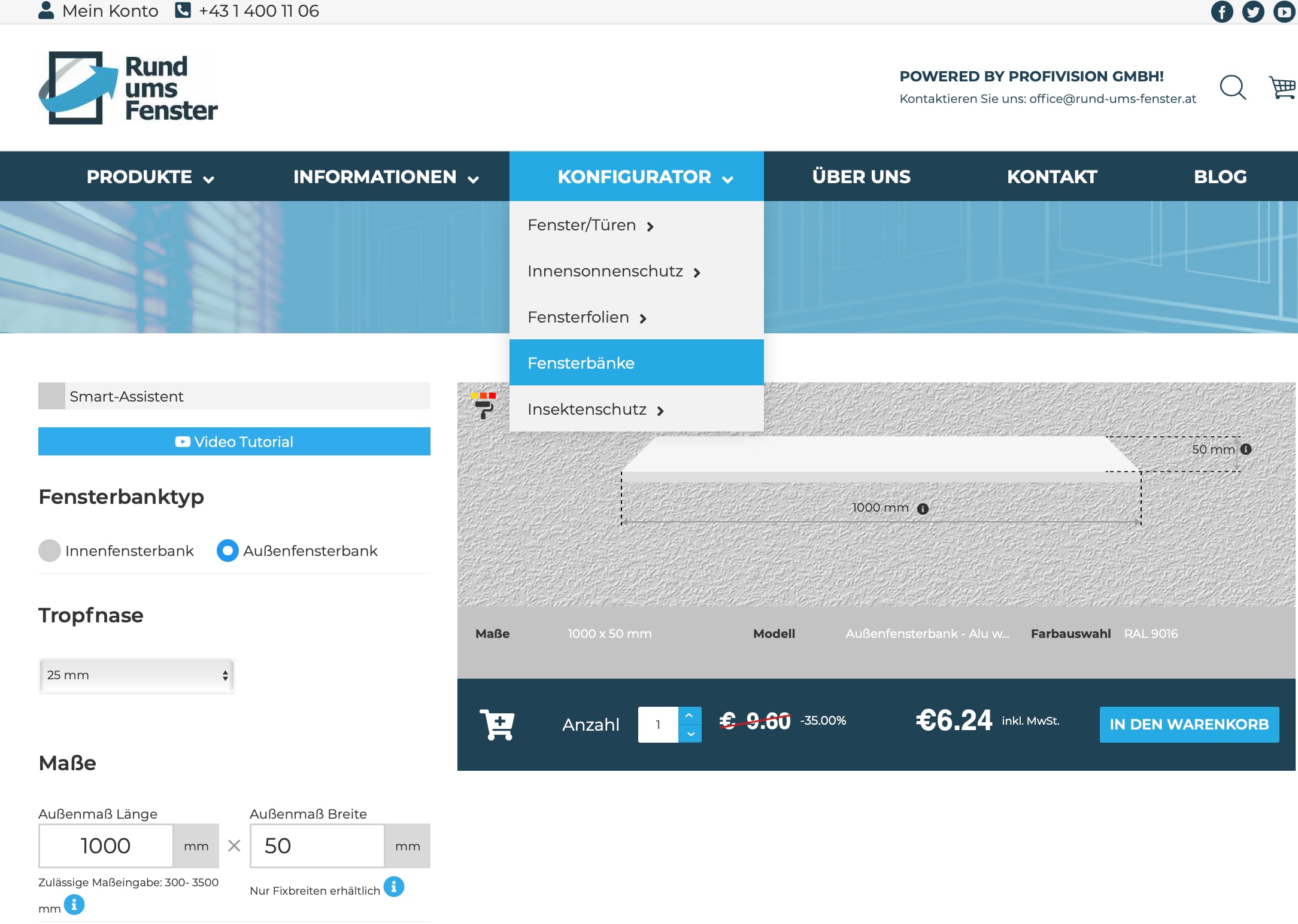 Außenfensterbänke-Online-Konfigurator-Smart-Asistent