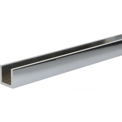 Aluminium U-Profil Glanzchrom poliert