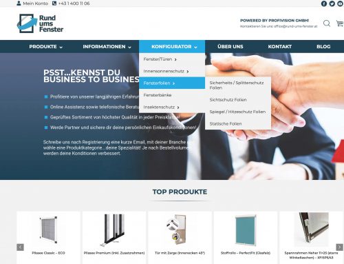 Fensterfolien online Konfigurator